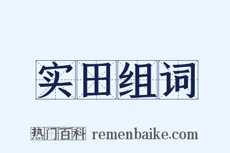 实田组词是什么意思的图片